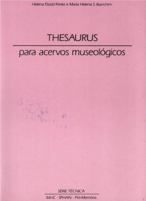 Thesaurus para acervos museológicos v. 2 (1987)