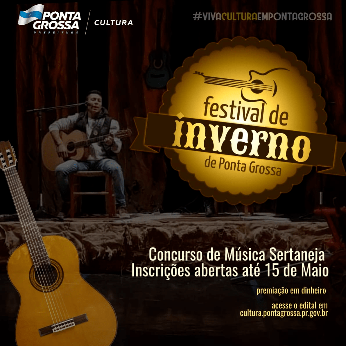 Card de divulgação do Festival de Inverno de Ponta Grossa