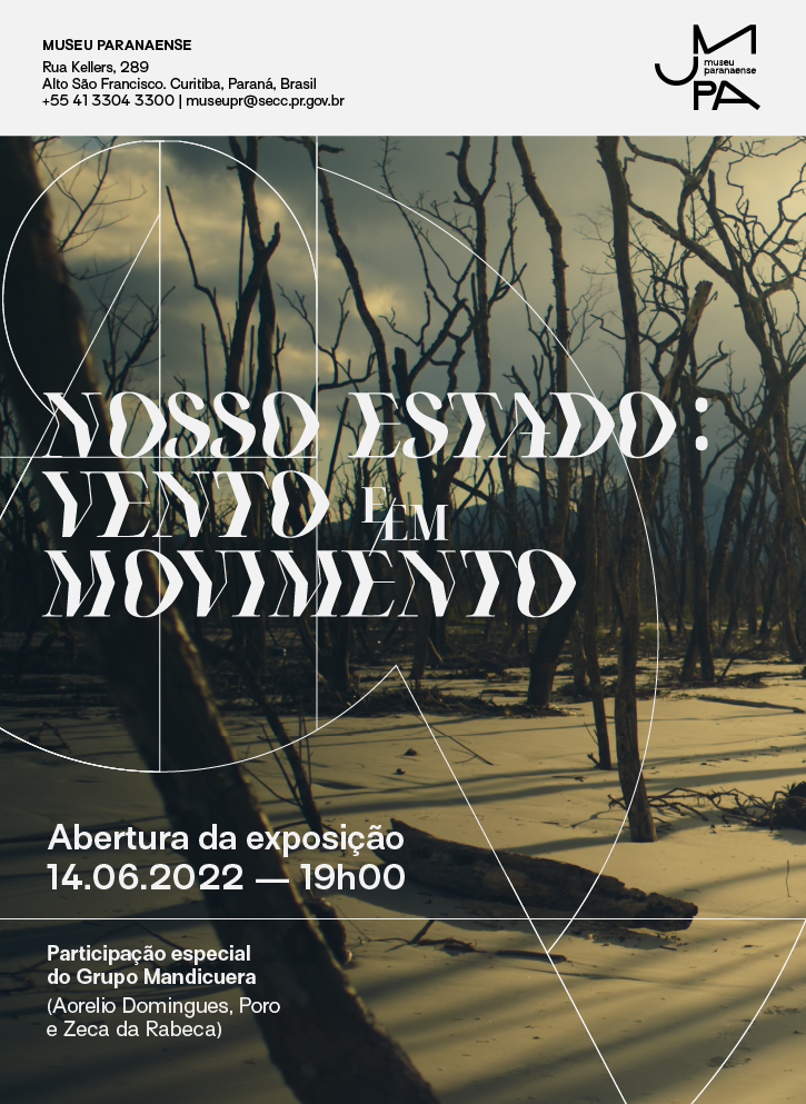 Arte da exposição Nosso Estado: Vento em Movimento