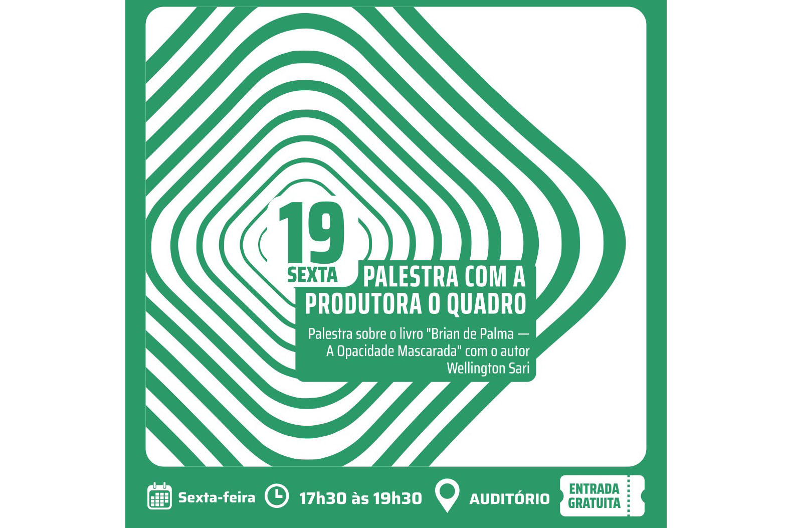 Biblioteca Pública do Paraná (BPP)  -  Palestra com o cineasta Wellington Sari – O lançamento recente da Coleção Escrever o Cinema (A Quadro Edições, 2024) expande a discussão sobre o universo cinematográfico para páginas de livros