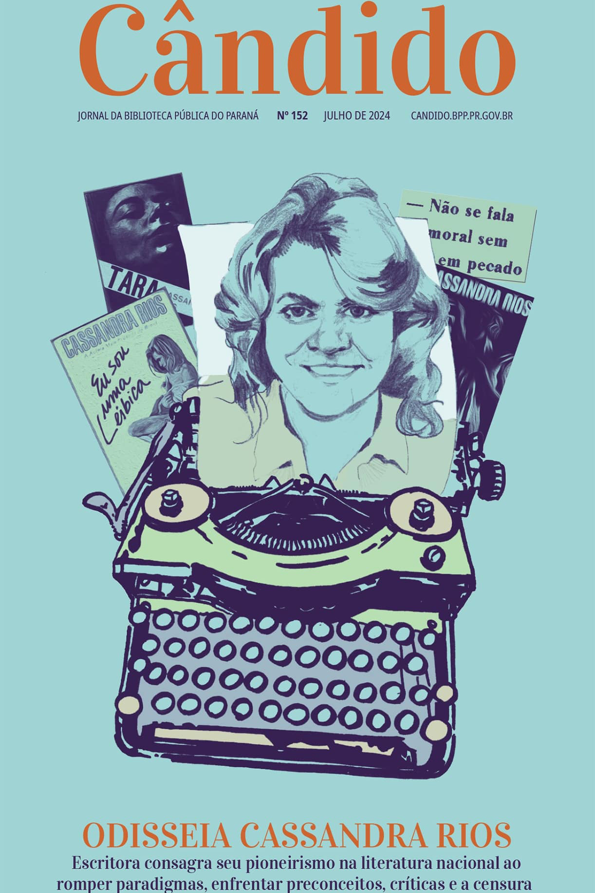 Na foto, Cândido, Ilustração por Aline Paes