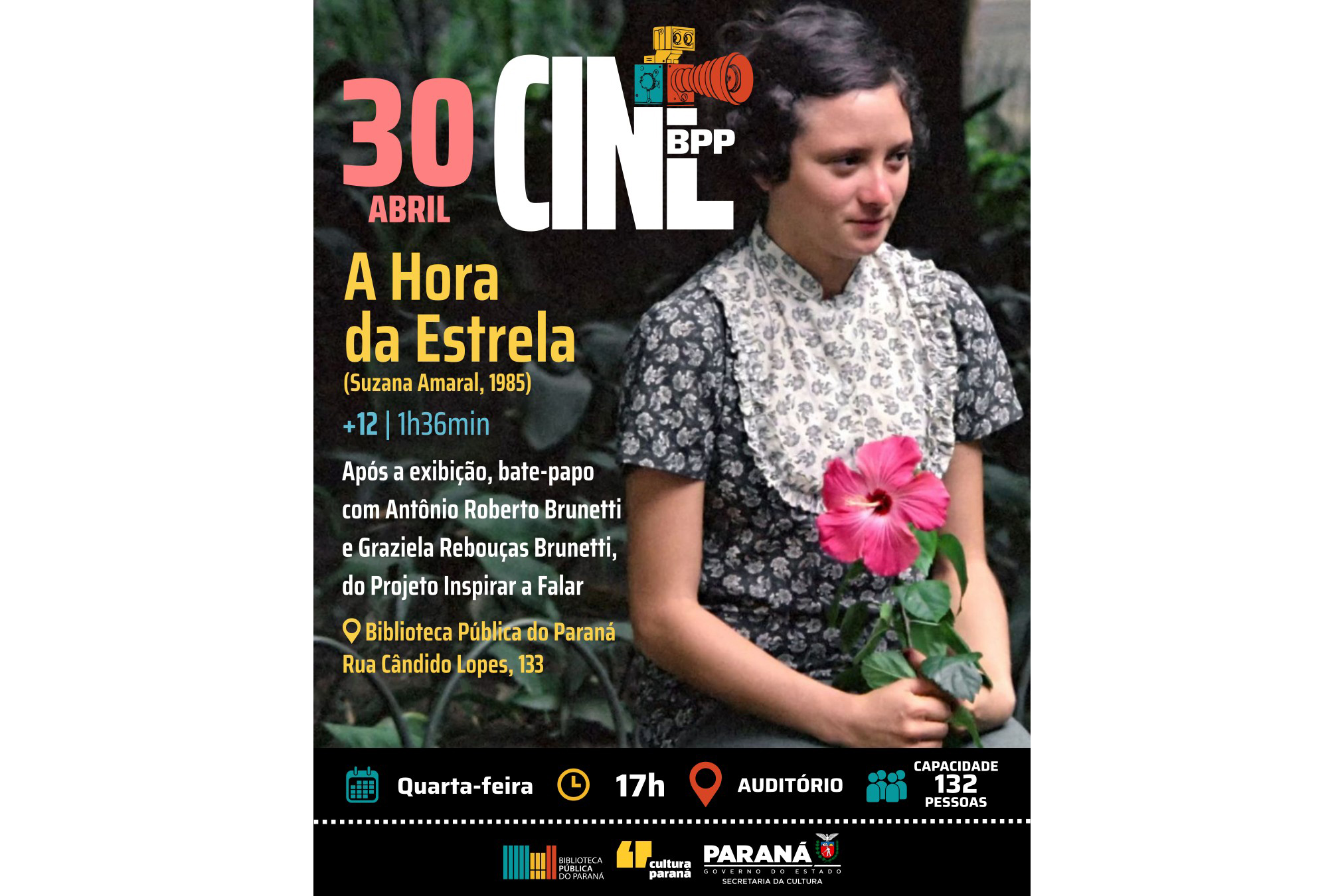 Na primeira edição de 2025, Cine BPP retorna com o filme “A Hora da Estrela”