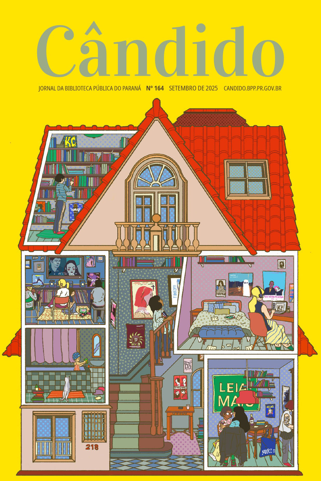 Biblioteca Pública do Paraná (BPP) -  Cândido n.º 164 – A edição 164 do jornal Cândido tem como destaque uma reportagem de Cecilia Zarpelon sobre clubes de leitura para mulheres, que mostra o crescimento dessas rodas e seu papel como espaços de troca, escuta e valorização de autoras.