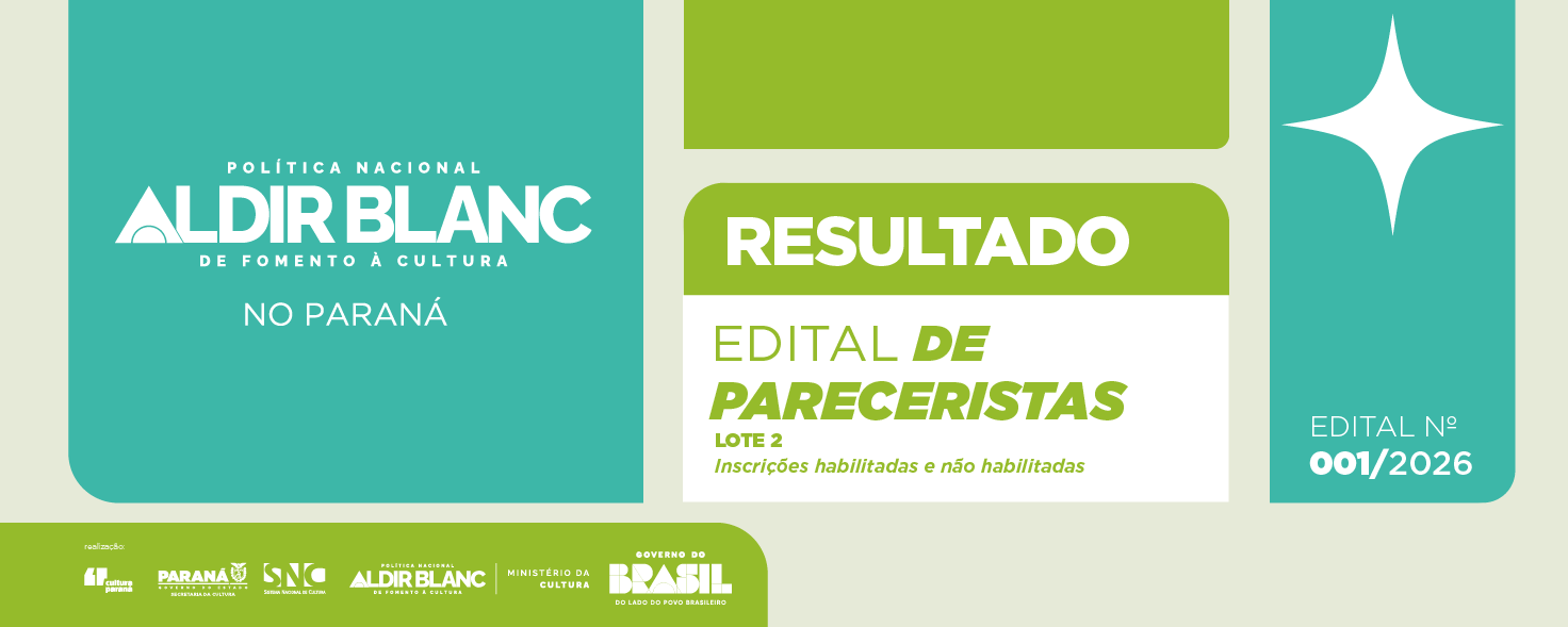 SEEC divulga o lote 2 das inscrições habilitadas e não habilitadas do Edital de Pareceristas e Habilitadores de Projetos Culturais