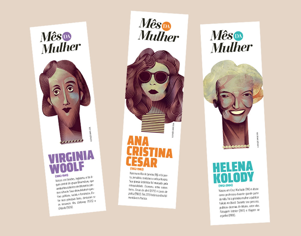 BPP distribui marcadores de página que homenageiam escritoras.