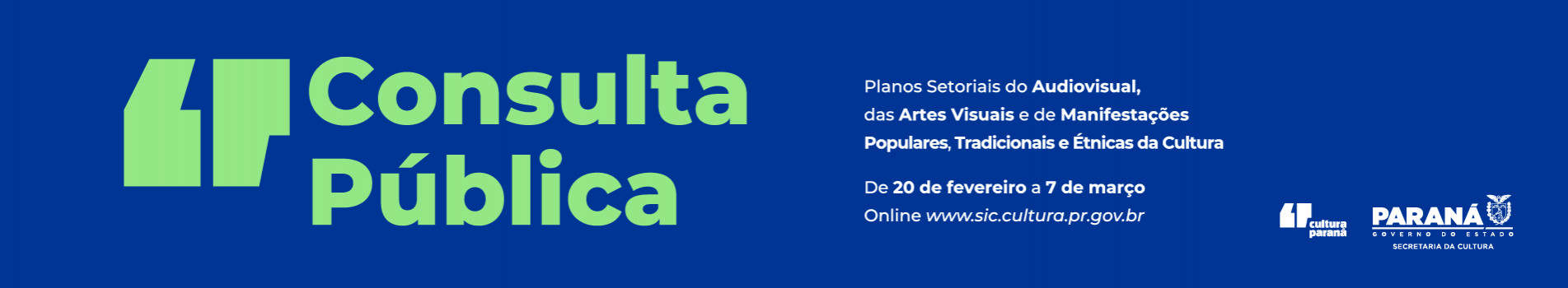 Planos setoriais: Artes Visuais, Audiovisual e Manifestações Populares, Tradicionais e Étnicas da Cultura