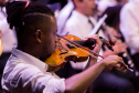 Músicos da Orquestra Sinfônica do Paraná em apresentação