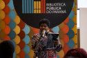 Biblioteca Pública do Paraná inaugura Estante Afro — Maria Águeda com mais de 500 livros. Foto: Kraw Penas/SEEC 