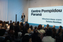 Masterclass com arquiteto Solano Benítez nesta sexta-feira (05) sobre o projeto arquitetônico do Centre Pompidou Paraná, em Foz do Iguaçu. Foto: Geraldo Bubniak/AEN