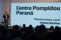 Masterclass com arquiteto Solano Benítez nesta sexta-feira (05) sobre o projeto arquitetônico do Centre Pompidou Paraná, em Foz do Iguaçu. Foto: Geraldo Bubniak/AEN