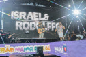A dupla Israel e Rodolffo  durante  apresentação do seu  show  no Verão Maior Paraná, em Matinhos - 08/02/2026