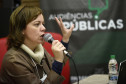 Superindentente da Cultura Luciana Casagrande Pereira em audiência pública de Paranaguá.