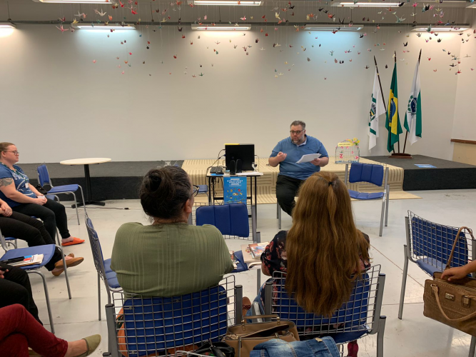Luiz Felipe Leprevost, diretor da Biblioteca Pública do Paraná, participou do encerramento do evento
