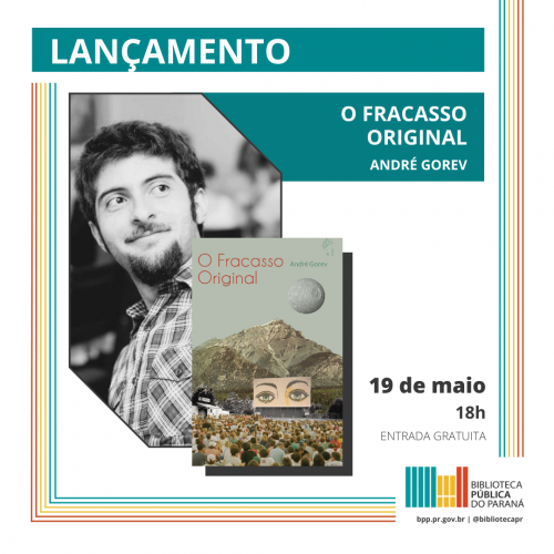 Arte do lançamento do livro O Fracasso Original