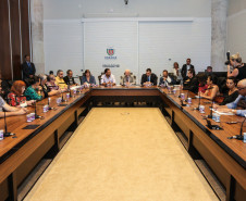 O vice-governador Darci Piana recebeu nesta quarta-feira (11) representantes da classe artística e cultural do Estado no Palácio Iguaçu. Foto Geraldo Bubniak/AEN