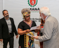 O vice-governador Darci Piana recebeu nesta quarta-feira (11) representantes da classe artística e cultural do Estado no Palácio Iguaçu. Foto Geraldo Bubniak/AEN