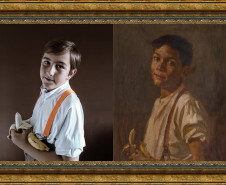 Alunos do Cetro Juvenil de Artes fazem releitura de obras de grandes artistas paranaenses.