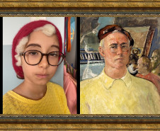 Alunos do Cetro Juvenil de Artes fazem releitura de obras de grandes artistas paranaenses.