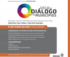 Card de divulgação do Ciclo de Diálogo com os Municípios