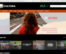 Imagem da home da plataforma PR Cultura