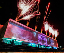 Queima de fogos no Palácio Iguaçu
