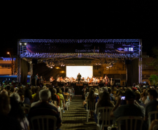 Músicos da Orquestra Sinfônica do Paraná em apresentação