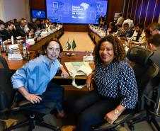 A ministra da Cultura, Margareth Menezes, participou do encerramento do Fórum Nacional de Secretários e Dirigentes Estaduais da Cultura, realizado na capital paranaense.