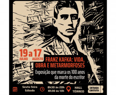 Biblioteca Pública do Paraná (BPP) - Abertura da exposição “Franz Kafka: Vida, Obra e Metamorfoses” – O ano de 2024 marca os cem anos de morte do escritor