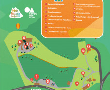 Mapa da 3ª edição do Mata Atlântica Ecofestival, no Campo das Artes. (Arte: Daniel Neves)