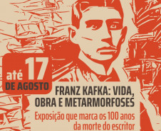 Na foto, exposição Franz Kafka