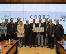 Apresentação da Fábrica de Ideais pelo governador do Paraná, Carlos Massa Ratinho Jr., e a empresa Audi.