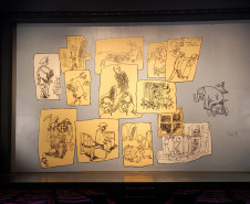 Teatro Guaira, 140 anos do Teatro Guaíra, murais do Poty Lazzarotto