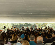 Concerto da Orquestra Sinfônica do Paraná no Museu Oscar Niemeyer é sucesso de público