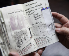Doralice Araújo acompanha os concertos da Orquestra Sinfônica do Paraná há mais de 30 anos; na última década, passou a transformar essa paixão em arte.