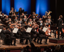 Concerto da Orquestra Sinfônica do Paraná (OSP) em homenagem ao compositor Sergei Prokofiev. Sob a regência do maestro convidado Christian Vásquez, e com participação do solista Guido Sant’Anna, o programa reuniu duas das mais importantes obras do século 20: o Concerto nº 2 para Violino e a Sinfonia nº 5 em Si bemol maior
