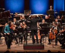 Concerto da Orquestra Sinfônica do Paraná (OSP) em homenagem ao compositor Sergei Prokofiev. Sob a regência do maestro convidado Christian Vásquez, e com participação do solista Guido Sant’Anna, o programa reuniu duas das mais importantes obras do século 20: o Concerto nº 2 para Violino e a Sinfonia nº 5 em Si bemol maior