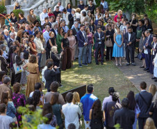 O governador Carlos Massa Ratinho Junior recepcionou nesta quarta-feira (3), em São Paulo, o presidente do Centre Pompidou, Laurent Le Bon, que chega ao Brasil para o início das ativações do Centre Pompidou Paraná, que acontecem nesta semana em Foz do Iguaçu