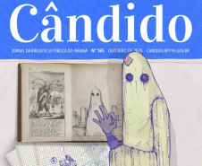Biblioteca Pública do Paraná (BPP)   -  Cândido n.º 165 – Na edição do mês de outubro do jornal Cândido, a reportagem principal é sobre a literatura de terror produzida em Curitiba, escrita por Bianca Weiss