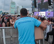 A dupla Israel e Rodolffo  durante  apresentação do seu  show  no Verão Maior Paraná, em Matinhos - 08/02/2026
