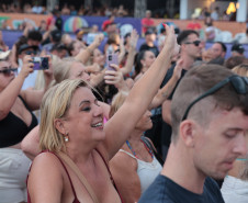 A dupla Israel e Rodolffo  durante  apresentação do seu  show  no Verão Maior Paraná, em Matinhos - 08/02/2026