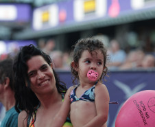 A dupla Israel e Rodolffo  durante  apresentação do seu  show  no Verão Maior Paraná, em Matinhos - 08/02/2026