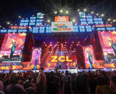 A dupla Zezé Di Camargo e Luciano durante a apresentação do seu show dentro da programação do Verão Maior Paraná, em Matinhos - 07/02/2026