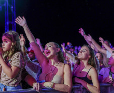 A dupla Zezé Di Camargo e Luciano durante a apresentação do seu show dentro da programação do Verão Maior Paraná, em Matinhos - 07/02/2026