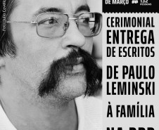 Escritos de Paulo Leminski encontrados serão entregues à família em cerimônia na BPP