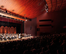 Primeiro dia de concerto do “Festival Gershwin" da Orquestra Sinfônica do Paraná lota o Guairão