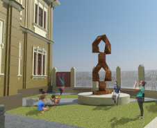 Projeto da reforma do Museu de Arte Contemporânea prevê paisagismo na área externa. 