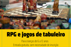 Crianças aprendem a jogar RPG e card games em mais um Sábado Lúdico