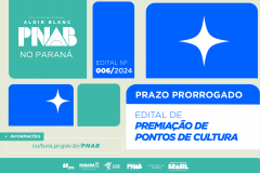 Prorrogação de prazo do Edital Premiação de Pontos de Cultura