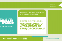PNAB: confira o resultado de recursos da fase de Habilitação do Edital 007/2024 – Prêmio em Reconhecimento à Trajetória de Espaços Culturais