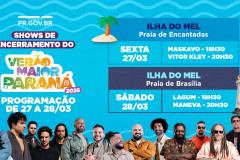 Despedida surpresa: Verão Maior Paraná terá festival com 4 shows na Ilha do Mel